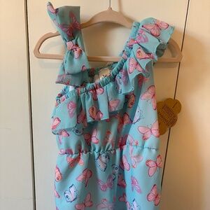 Blue Butterfly Romper